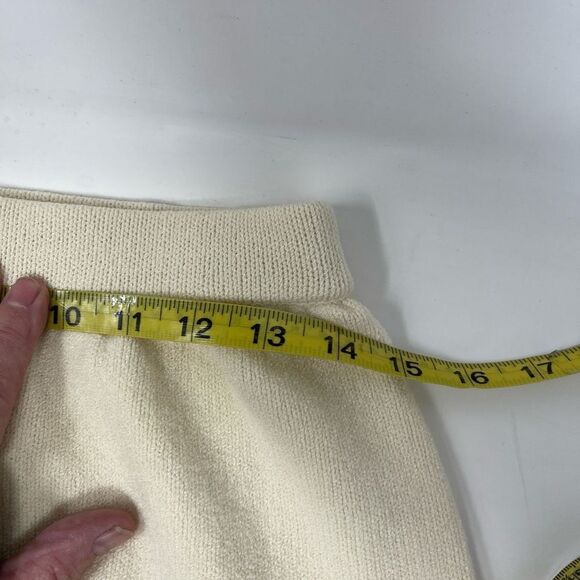 St John Collection Cream Santana Knitted Tweed Suit Set Blazer Skirt Size Small - Picture 14 of 15